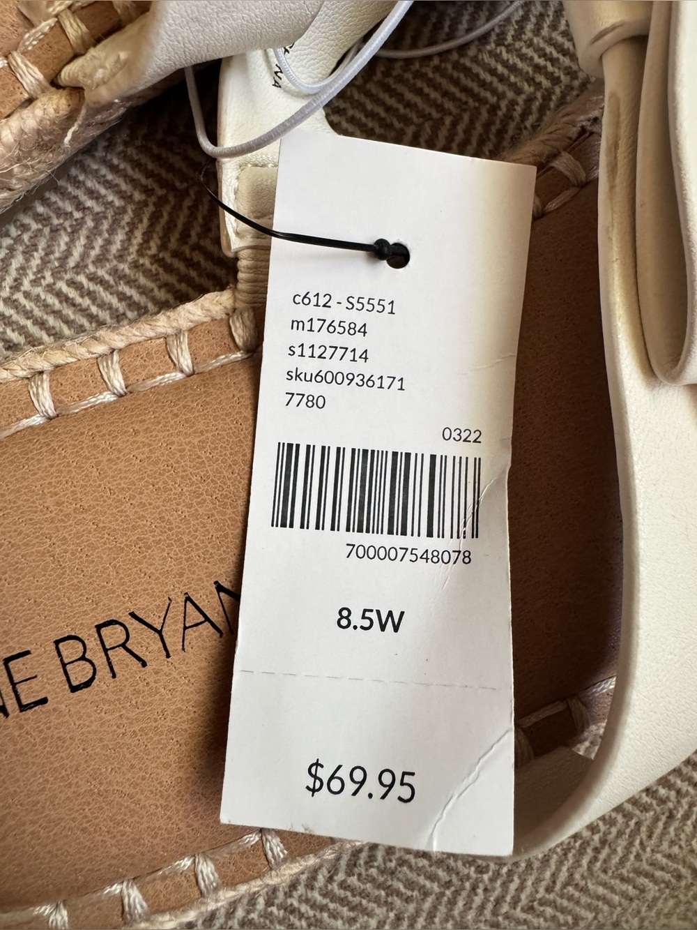 Lane Bryant Dream Cloud Bow Thong Espadrille Sandal - 8.5 Wide Width -NWTs - Picture 7 of 9